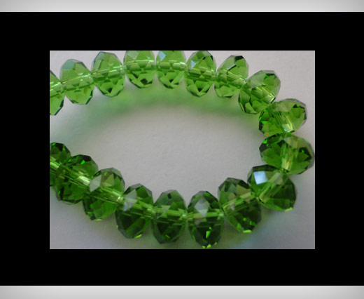Faceted Glass Beads-6mm-Fern-Green