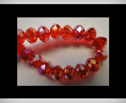 Faceted Glass Beads-6mm-Granate-AB