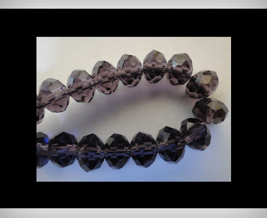 Faceted Glass Beads-8mm-Amethyst