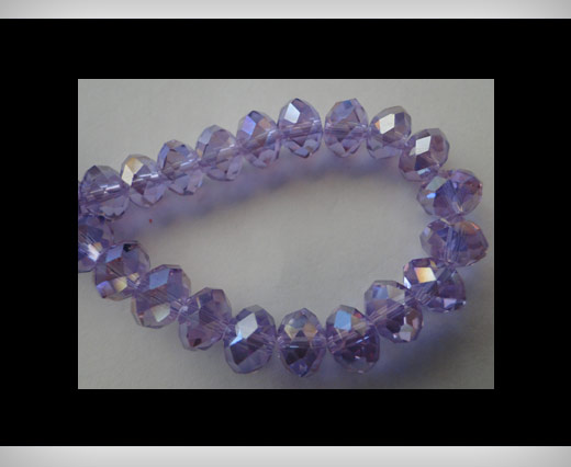 Faceted Glass Beads-8mm-Amethyst-AB
