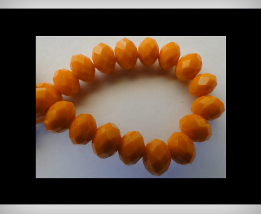 Faceted Glass Beads-8mm-Fire-Opal
