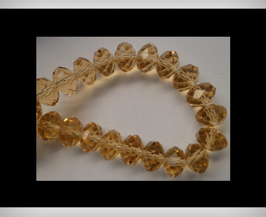 Faceted Glass Beads-8mm-Topaz