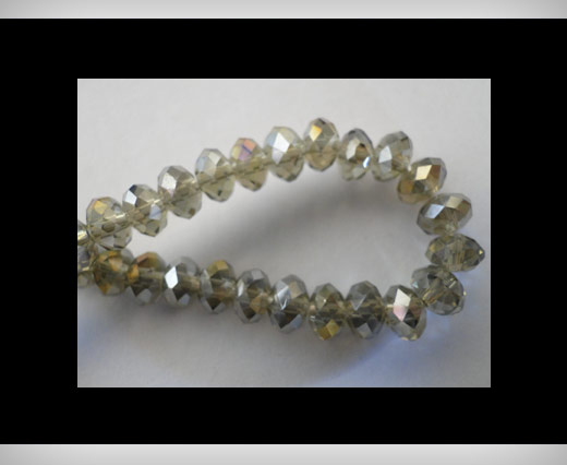 Faceted Glass Beads-12mm-Black Diamond-AB