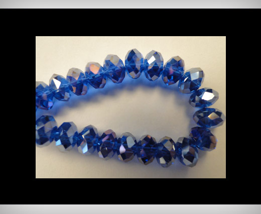 Faceted Glass Beads-18mm-Saphire