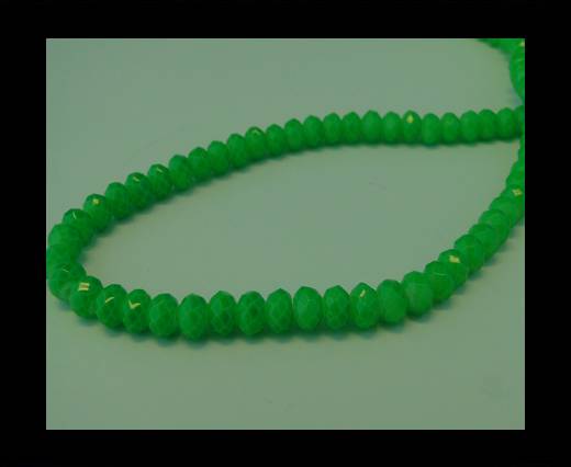 Faceted Glass Beads-4mm-Neon Green