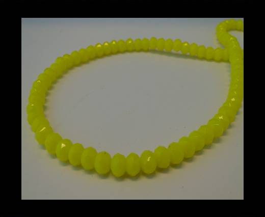 Faceted Glass Beads-4mm-Neon Yellow