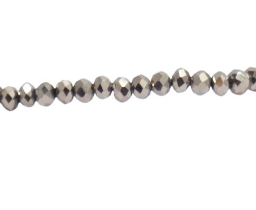 Faceted Glass Beads-2mm-METALLIC GREY