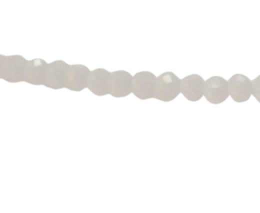 Faceted Glass Beads-2mm-WHITE JADE