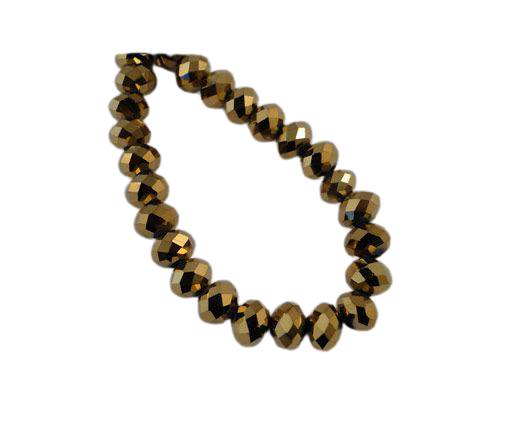 Faceted Glass Beads-3mm-Golden shadow