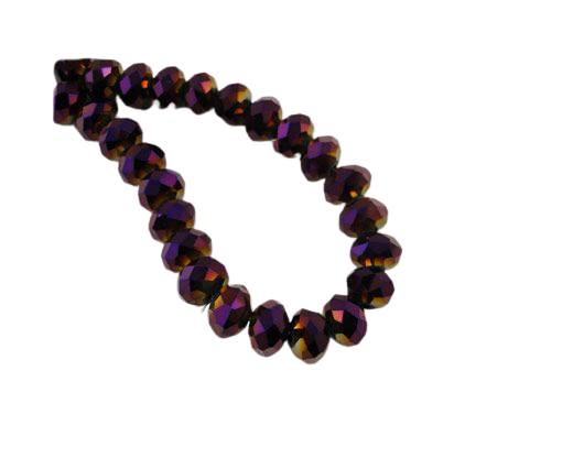 Faceted Glass Beads-3mm-Metallic Ameythst