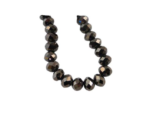 Faceted Glass Beads-3mm-Metallic Black