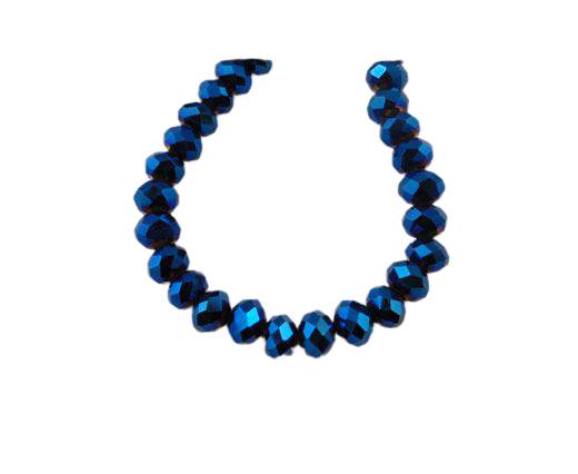 Faceted Glass Beads-3mm-Metallic blue