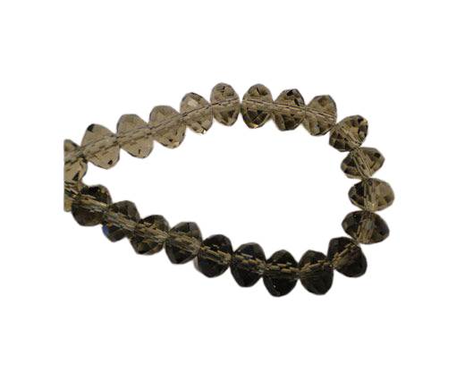 Faceted Glass Beads-3mm-Smokey-Quartz-AB