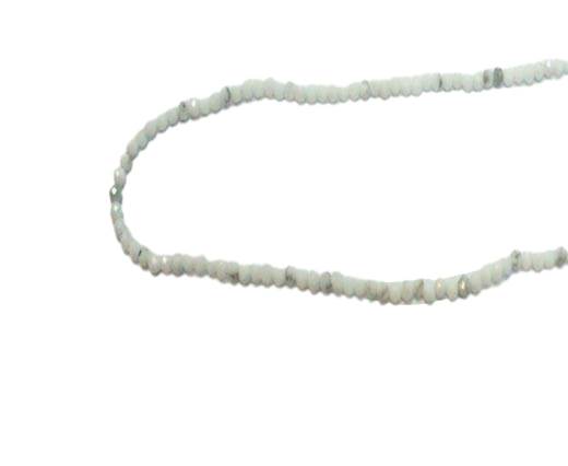 Faceted Natural stones - 2mm - Howlite