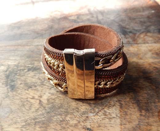 Leather Bracelets Supplies Bracelet03 - Brown