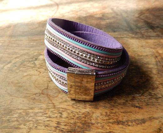 Leather Bracelets Supplies Bracelet03 - Lavender