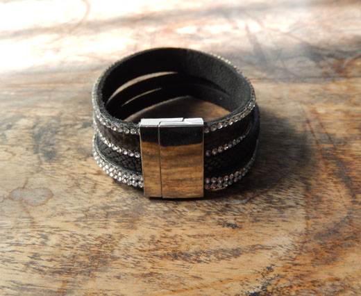 Leather Bracelets Supplies Bracelet31 - Black