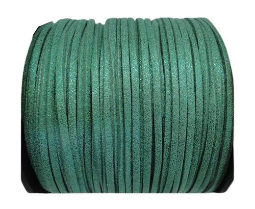 Faux Suede cord - 3mm - Glitter Green