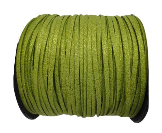 Faux Suede cord - 3mm - Glitter Light Green