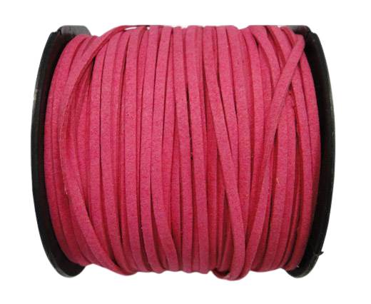 Faux Suede cord - 3mm - Neon Pink