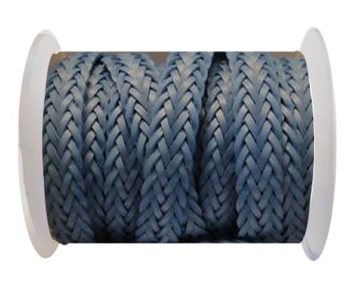 Flat Braided Cords-Style-2-12mm- Turkey Blue