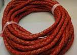 Fine Braided Nappa Leather Cords-8mm-DI PB 34 vintage red