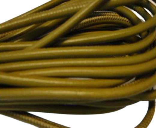 Round stitched nappa leather cord Pistachio Green-4mm