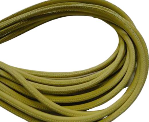 Round stitched nappa leather cord -4mm-yellow