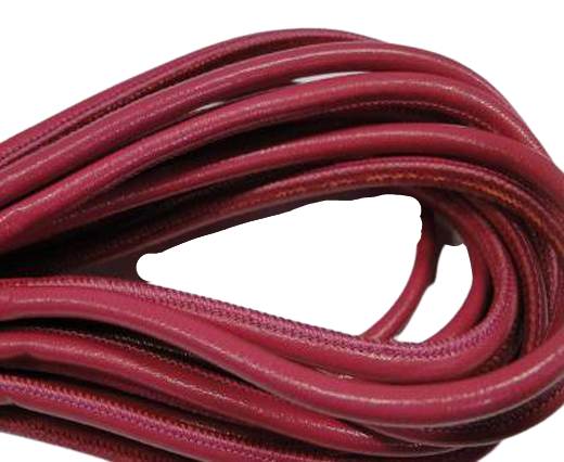 Round stitched nappa leather cord Pink -4mm