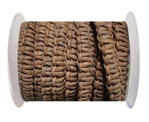 Flat Braided Cords-10MM- Stair Case Style-Natural