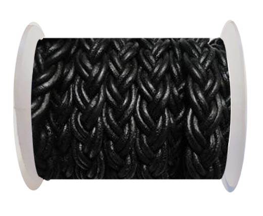 Flat Braided Cords-10MM- Twist Style- Black