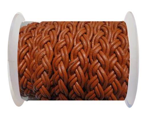 Flat Braided Cords-10MM- Twist Style- Burnt Siena