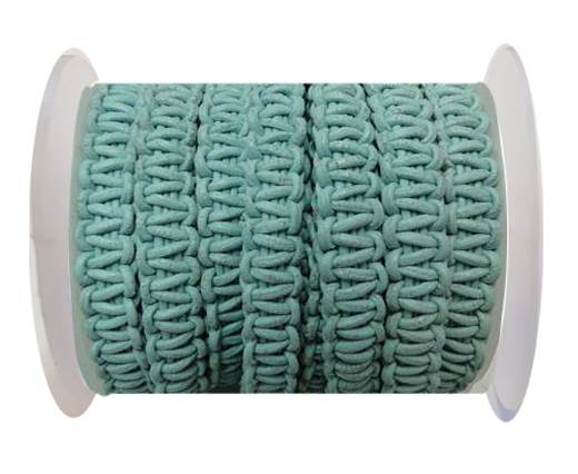 Flat Braided Cords-10MM- Stair Case Style-Pastel Blue