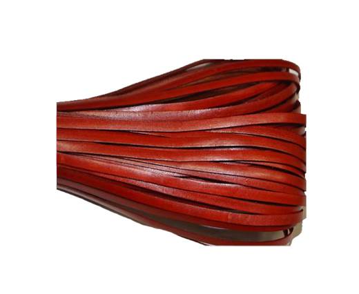Flat leather Italian - 3 mm - Red