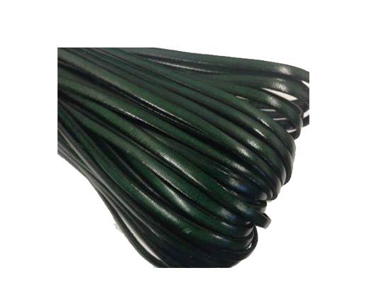 Flat leather Italian  - 4 mm - fern green