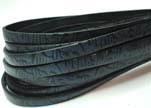 RoundFlat Leather Cords - Maya Style - 5mm -Blue