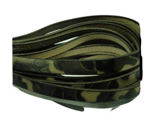 Flat Leather Cord 10mm-Camouflage Print