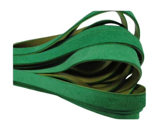 Flat Leather Cord Suede -10mm-Green