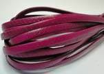 Flat Italian Nappa Leather Snake Style 5MM - Fuschia