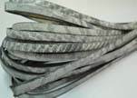 Flat Italian Nappa Leather Snake Style 5MM - grey