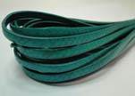 Flat Italian Nappa Leather Snake Style 5MM - tuquoise