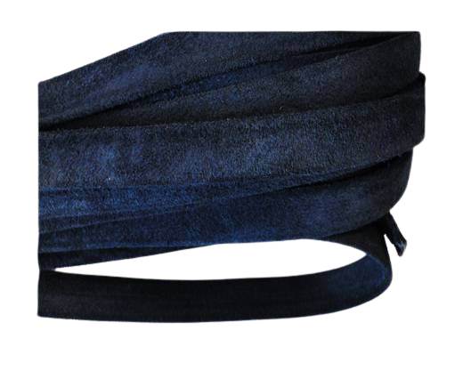 Flat Suede Leather-10mm-Blue