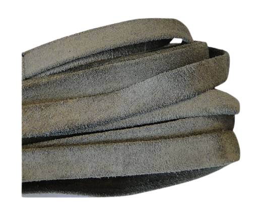 Flat Suede Leather-10mm-Grey