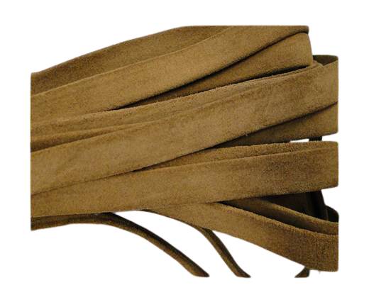 Flat Suede Leather-10mm-Medium Brown