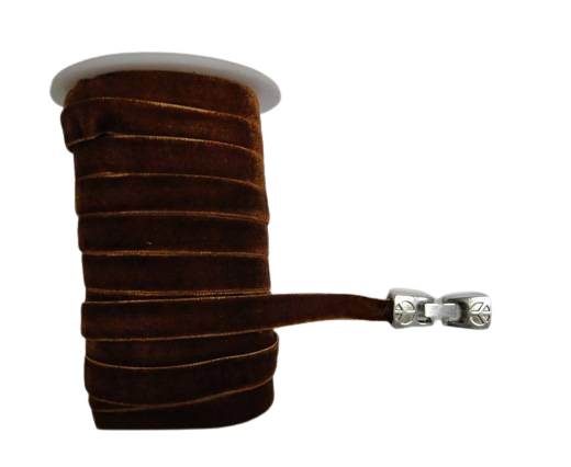 Flat Velvet Cords-10mm-Dark brown