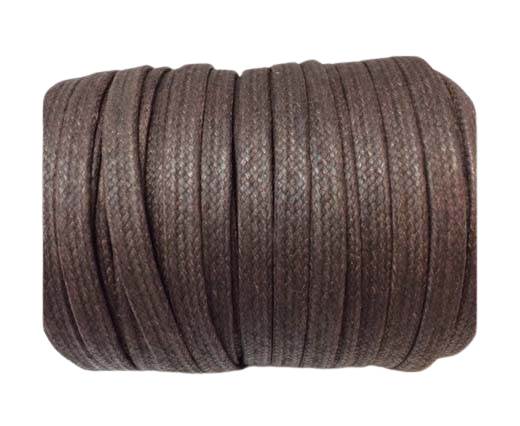 Flat Wax Cotton Cords - 3mm - Coffee Brown