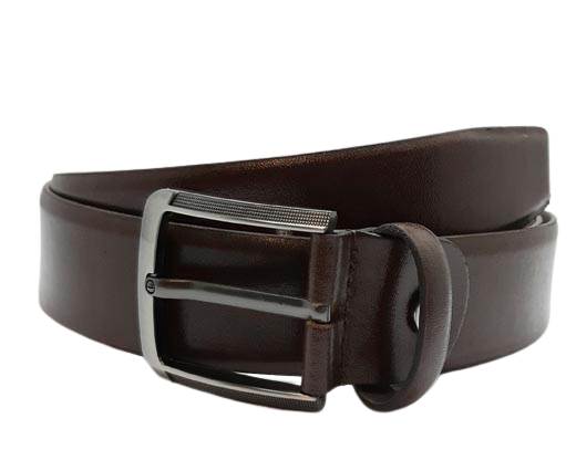 Formal-Adjustable-Leather-Belt-Art Fabric Brown