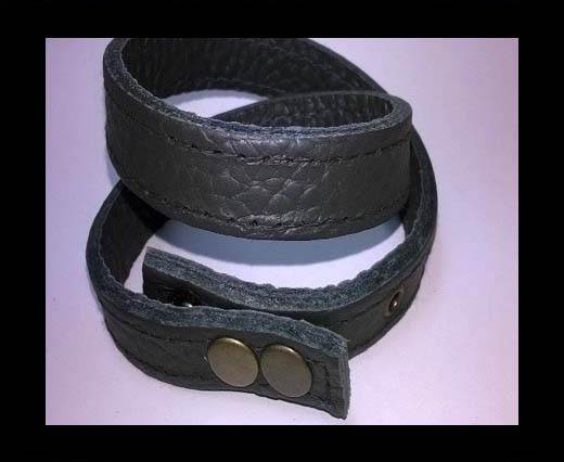 Full Real Leather bracelets - Black 1- 43cms
