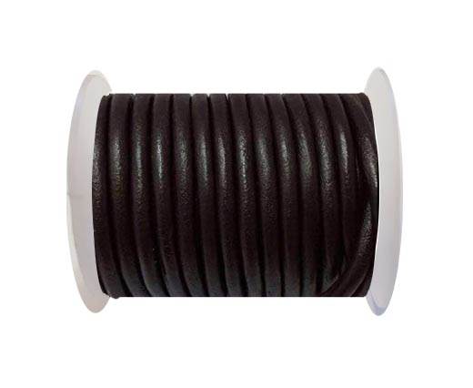 Round leather Cords - 6mm - SE.Dark Brown