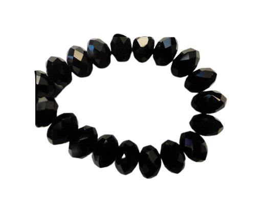 Faceted Glass Beads-3mm-Black Quartz